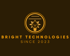 Bright Diamond Bulb Idea logo