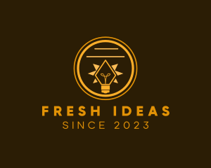 Bright Diamond Bulb Idea logo design