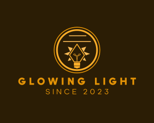 Bright Diamond Bulb Idea logo design