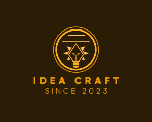 Bright Diamond Bulb Idea logo design