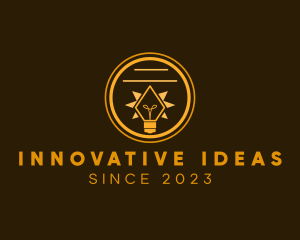 Bright Diamond Bulb Idea logo design