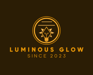 Bright Diamond Bulb Idea logo design