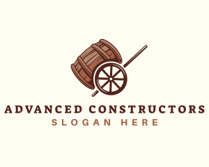 Barrel Beer Liquor Cart logo design