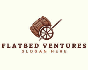 Barrel Beer Liquor Cart logo design