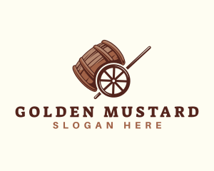 Barrel Beer Liquor Cart logo design