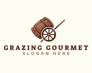 Barrel Beer Liquor Cart logo design