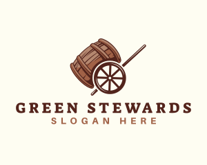 Barrel Beer Liquor Cart logo design