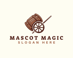 Barrel Beer Liquor Cart logo design