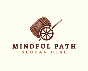 Barrel Beer Liquor Cart logo design