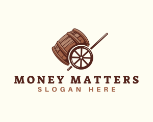 Barrel Beer Liquor Cart logo design