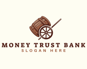 Barrel Beer Liquor Cart logo design