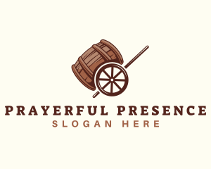 Barrel Beer Liquor Cart logo design