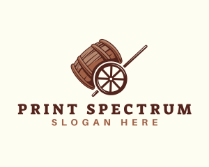 Barrel Beer Liquor Cart logo design