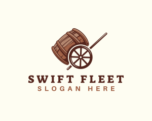 Barrel Beer Liquor Cart logo design