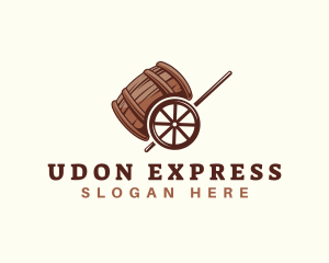 Barrel Beer Liquor Cart logo design