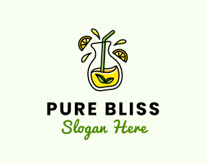 Natural Lemon Juice logo design