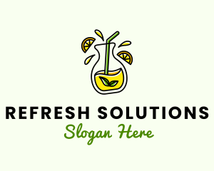 Natural Lemon Juice logo design