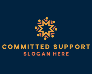 People Community Support logo design