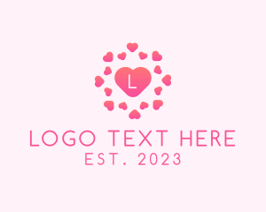 Feminine Heart Burst Valentine logo