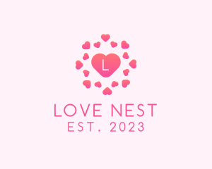 Feminine Heart Burst Valentine logo design