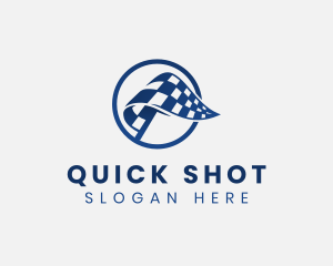 Sport Racing Flag logo design