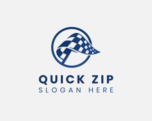 Sport Racing Flag logo design