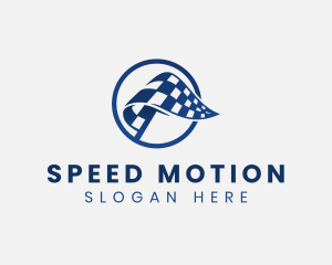 Sport Racing Flag logo design