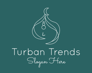 Fancy Girl Muslim Turban logo design