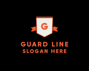 Guard Ribbon Shield logo design