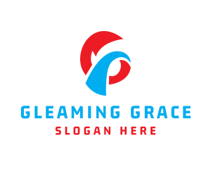 Red Blue G Stroke logo design