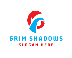 Red Blue G Stroke logo design