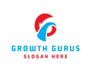 Red Blue G Stroke logo design