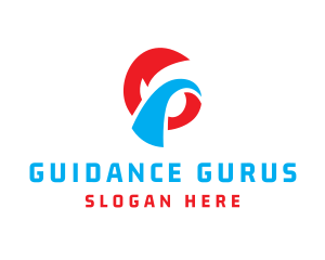 Red Blue G Stroke logo design