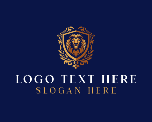 Elegant Lion Shield Logo