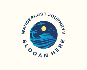 Island Travel Vacation logo design