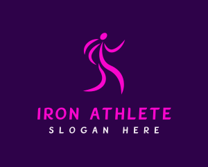 Female Runner Workout logo design