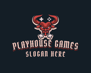 Game Controls Bull logo design