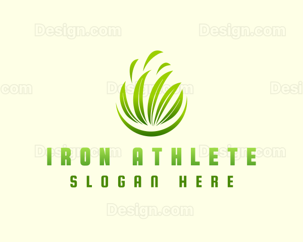 Grass Leaf Plant Logo