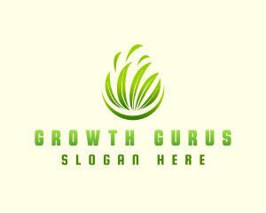 Grass Leaf Plant logo design