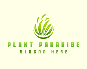 Grass Leaf Plant logo design