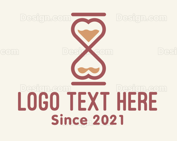 Love Heart Hourglass Logo