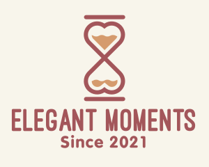 Love Heart Hourglass logo design