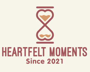 Love Heart Hourglass logo design