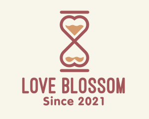 Love Heart Hourglass logo design