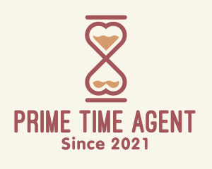 Love Heart Hourglass logo design