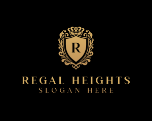 Regal Shield Crown logo design