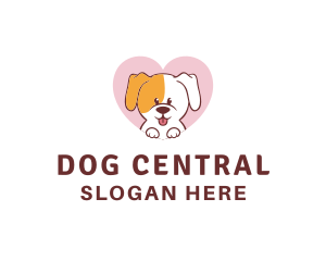 Grooming Dog Heart logo design