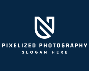 Digital Tech Firm Letter N logo design