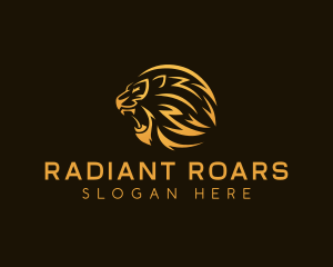 Premium Lion Roar logo design