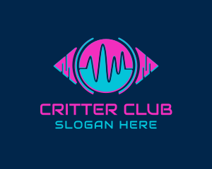 Glitch Cyber Music  logo design